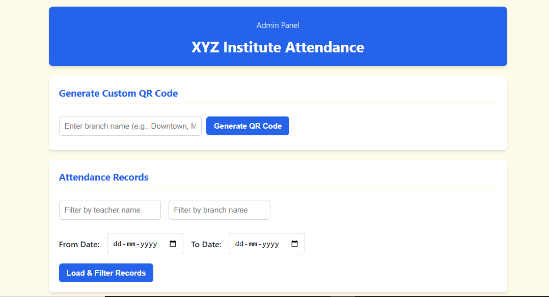 Smart QR Dashboard Screenshot
